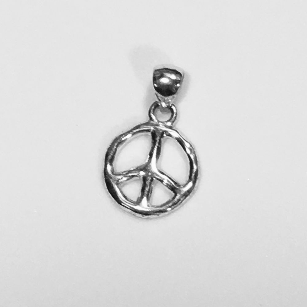 Sterling Silver Piece Symbol Pendant